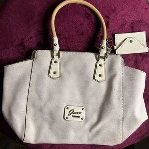 Guess White Tote Bag
